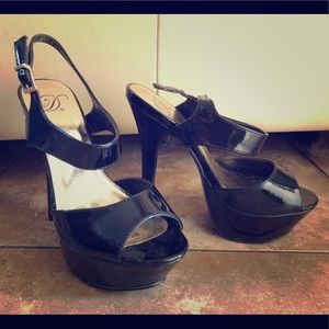 Black high heels (stilettos)